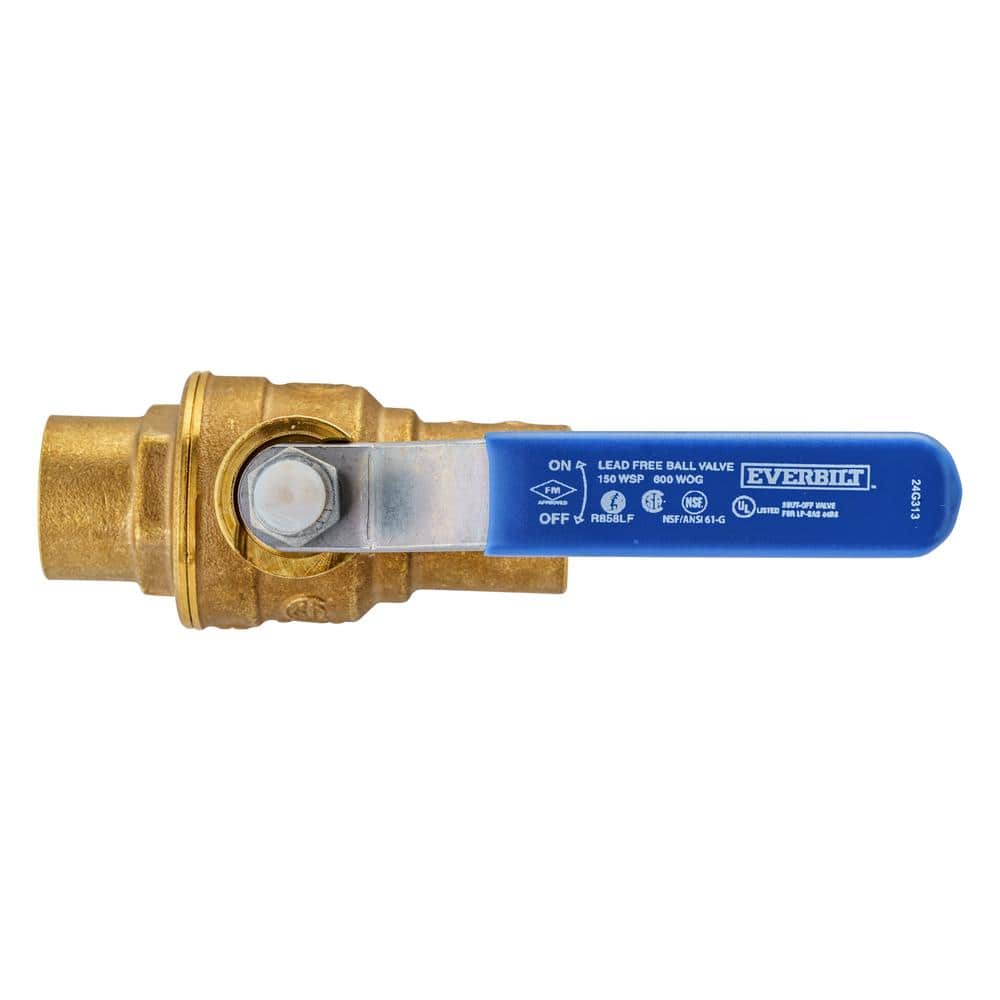 3/4 in. Brass Sweat x Sweat Full Port Ball Valve