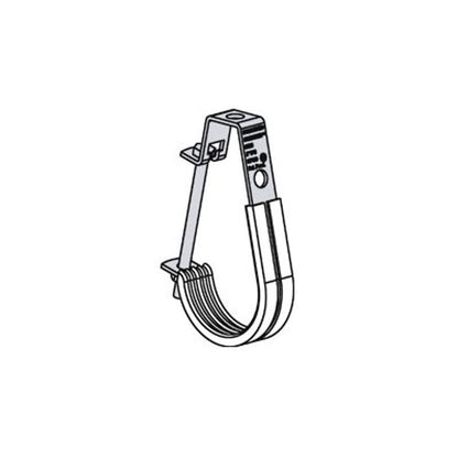 J Hanger, 1-1/4 or 1-1/2 in, Steel, Electrogalvanized, Thermal Plastic Elastomer Lined