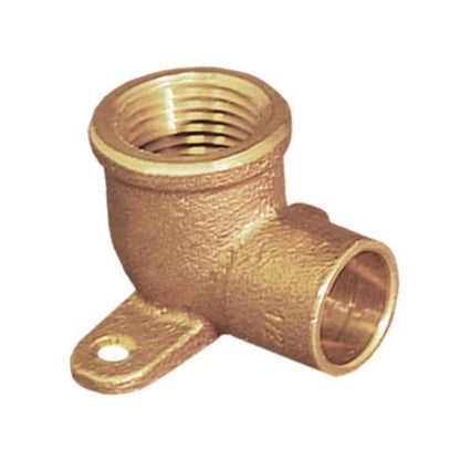 Drop Ear 90 deg Elbow, 3/4 x 1/2 in, C x FNPT, Copper