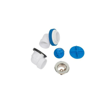 Bath Drain Half Kit Less Trim, PVC, Polished Chrome