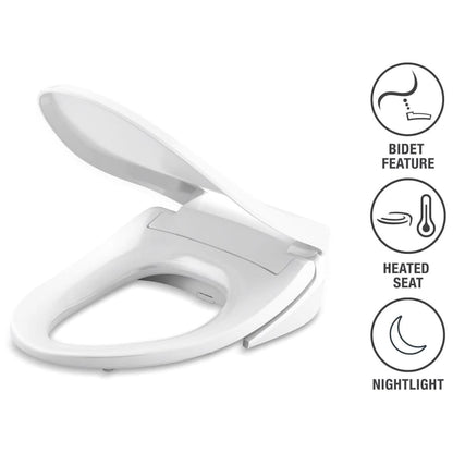 C3 Elongated Closed-Front Bidet Seat with Soft Close, Quick Release, and Night Light Technology