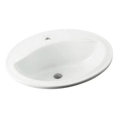 Sanibel™ Top Mount Lavatory Sink, ADA, 20 x 17 x 8 in, Vitreous China, White