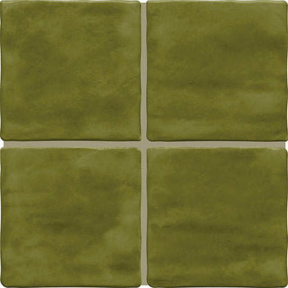 Artcrafted Fern Square, Handcrafted 4X4 Glossy