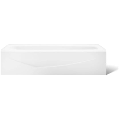 Villager Collection 60" Cast Iron Soaking Bathtub for Three Wall Alcove Installations with Right Hand Drain
