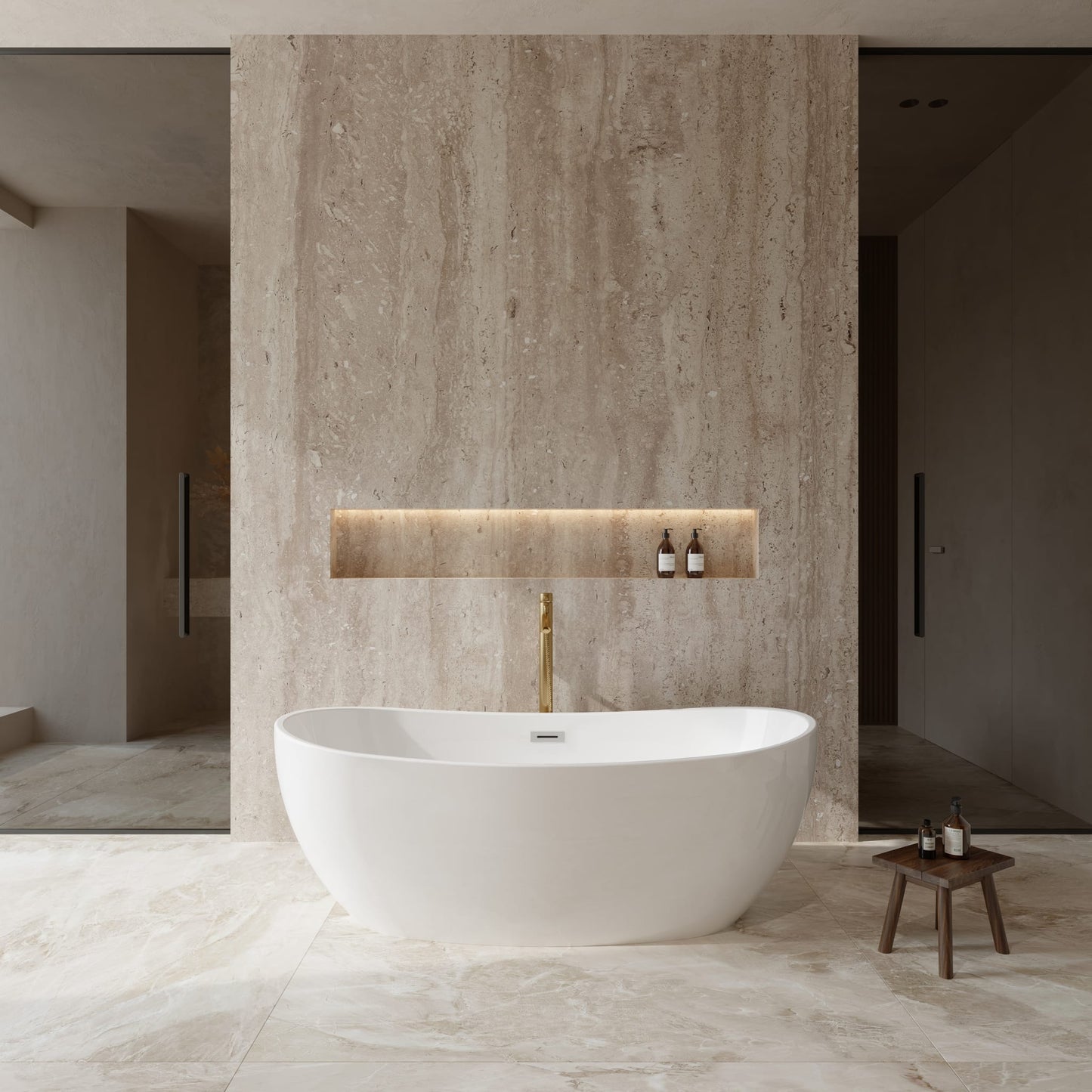 Rebecca Freestanding Bathtub - 65W x 23H x 32D