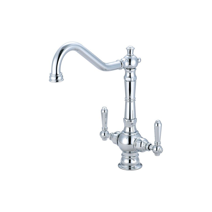 Americana Kitchen Faucet, Deck Mount, ADA, 2 Lever Handles, 1-Hole, Polished Chrome