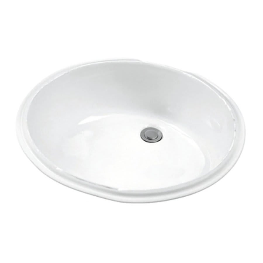 Luxoval™ Under Mount Lavatory Sink, ADA, 18-1/4 x 15 x 7-9/16 in, Vitreous China, White