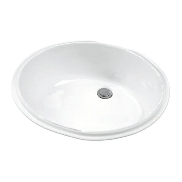 Luxoval™ Under Mount Lavatory Sink, ADA, 18-1/4 x 15 x 7-9/16 in, Vitreous China, White