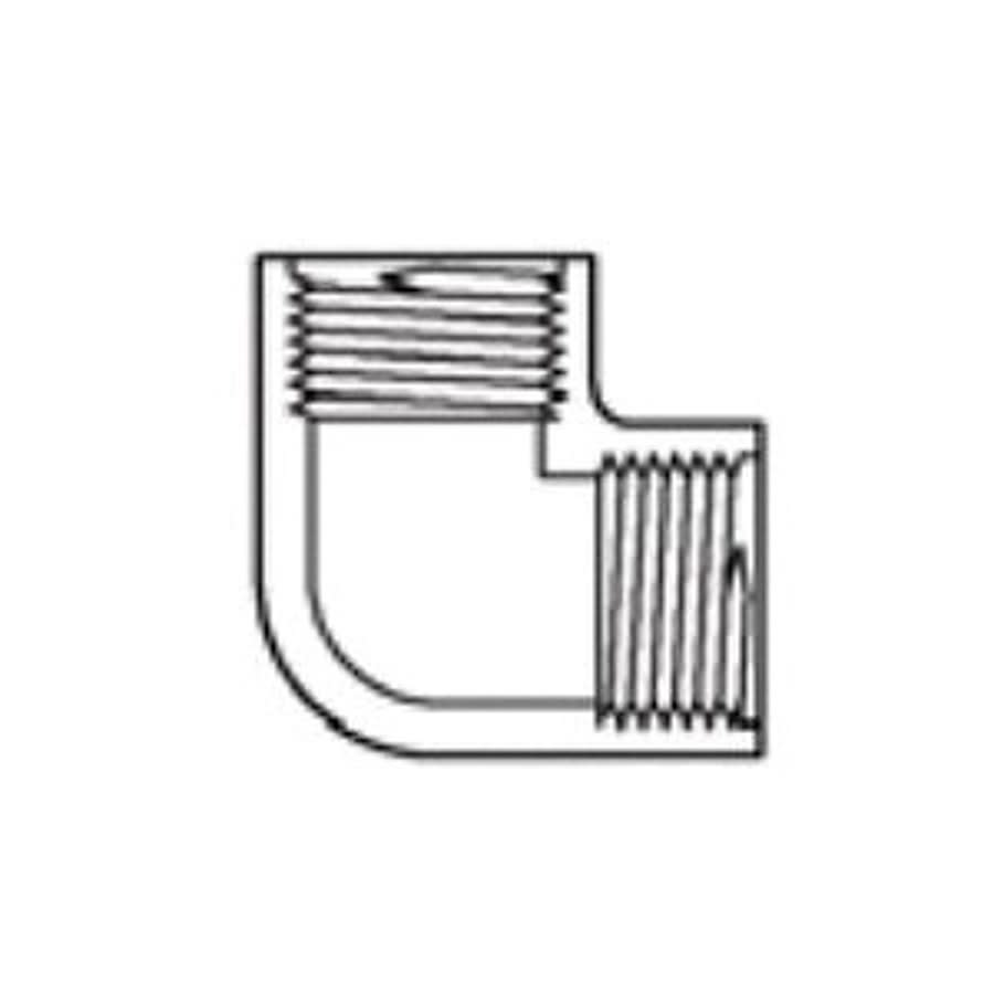90 deg Elbow, 1/2 in, FNPT, SCH 40/STD, PVC