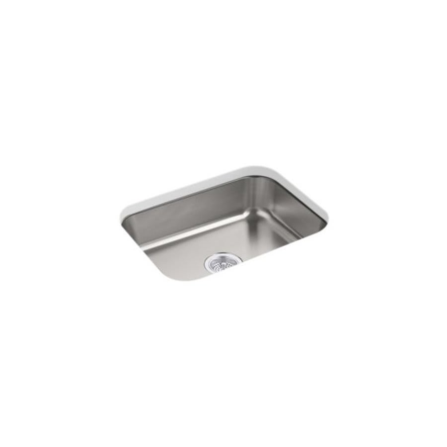 McAllister® Single Bowl Kitchen Sink, Under Mount, ADA, 23-3/8 x 17-11/16 in, 5-5/8 in Bowl Depth, 18 ga Luster Steel, Stainless