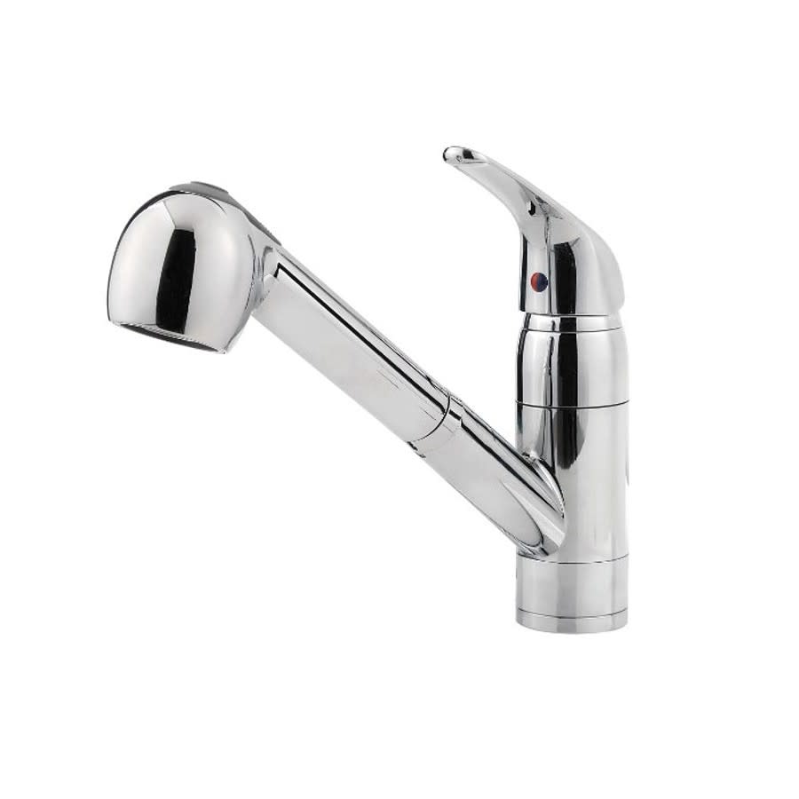 Pfirst Series™ Kitchen Faucet, Deck Mount, ADA, 1 Lever Handle, 1 or 3-Hole, Polished Chrome