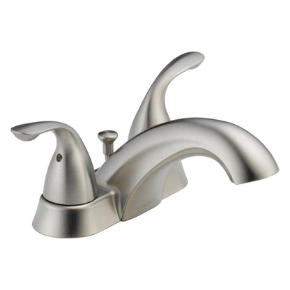 Classic Centerset Lavatory Faucet, ADA, 2 Handle, 2-Hole, 1.2 gpm, Stainless