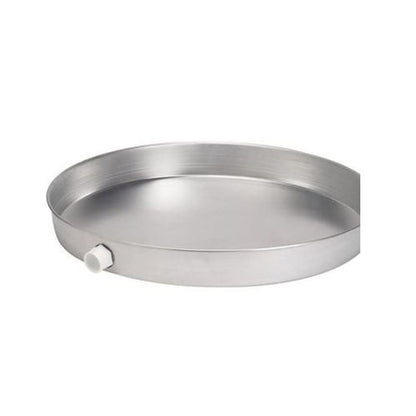 Tank Heater Pan, Round, 30 in Dia, Side Connection, Aluminum