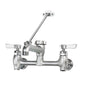Utility Sink Faucet, Wall Mount, Lever Handle, Rough Chrome