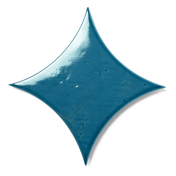 Legacy 6.5" x 6.5" Glossy Kite Porcelain Tile in Aquamarine