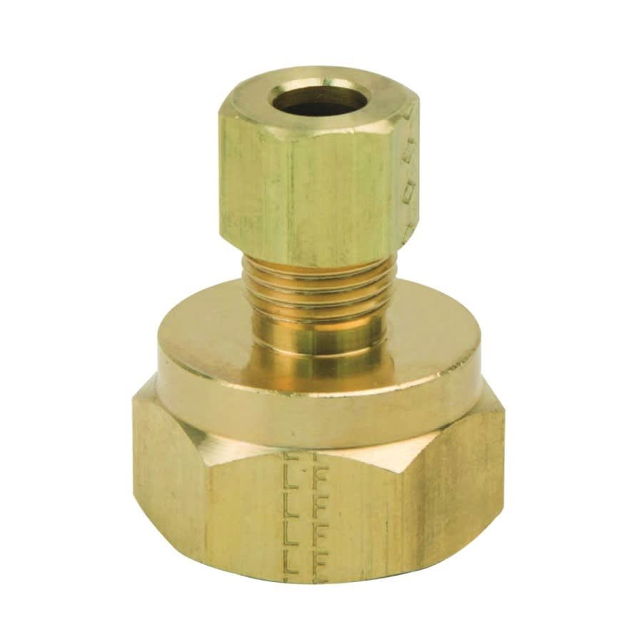 Union, 1/2 x 3/4 in, Comp x FNPT, Brass, Rough Brass, Domestic