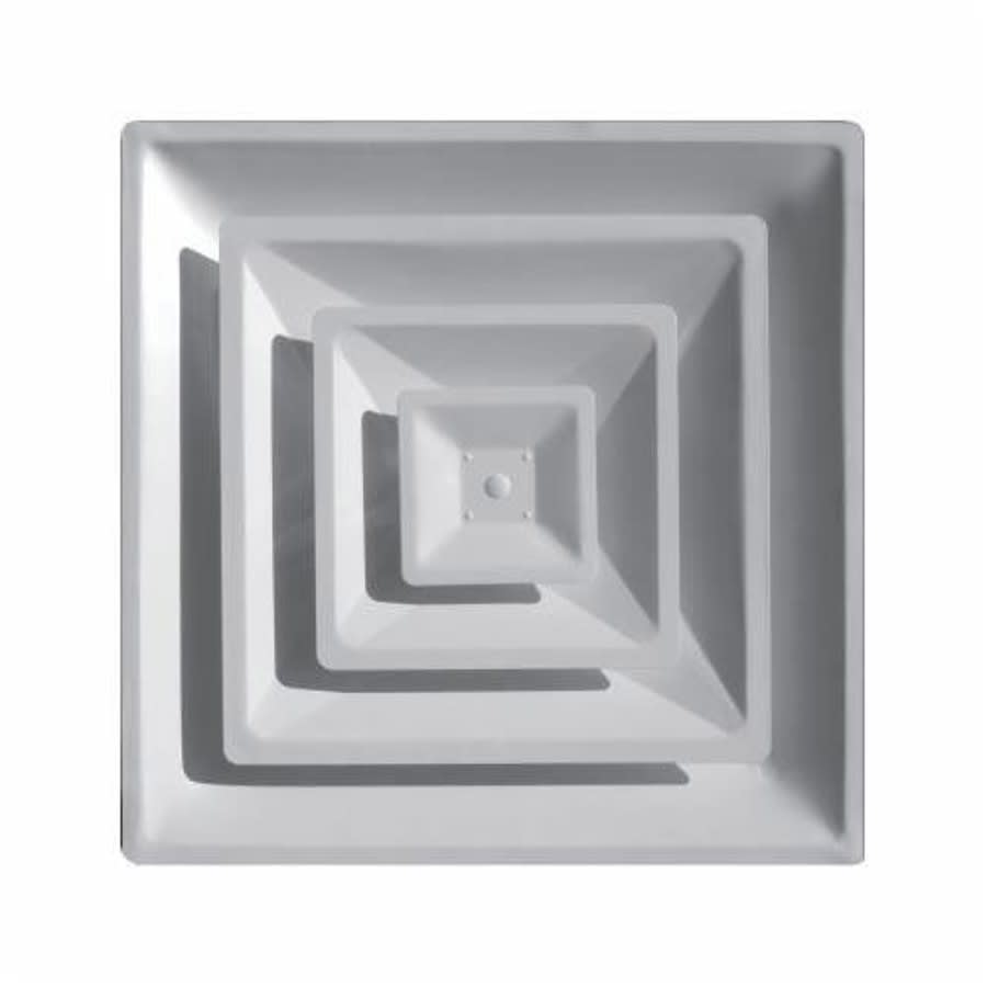 Step Down Cone Diffuser, 4-Way, Steel, White