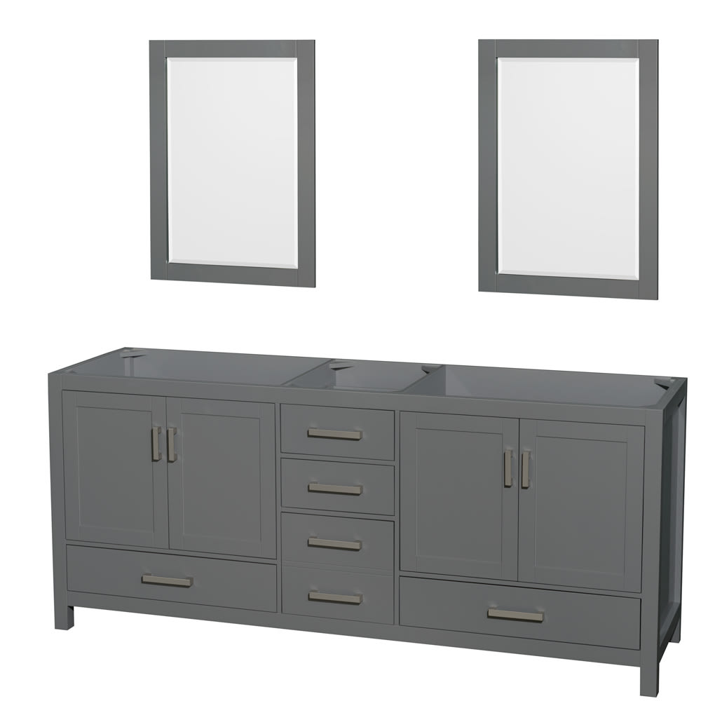 Sheffield Double Bathroom Vanity - 78.5W x 35H x 21.5D
