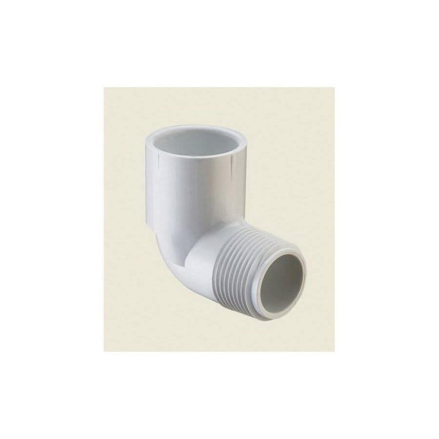 90 deg Elbow, 1 in, Socket x MNPT, SCH 40/STD, PVC