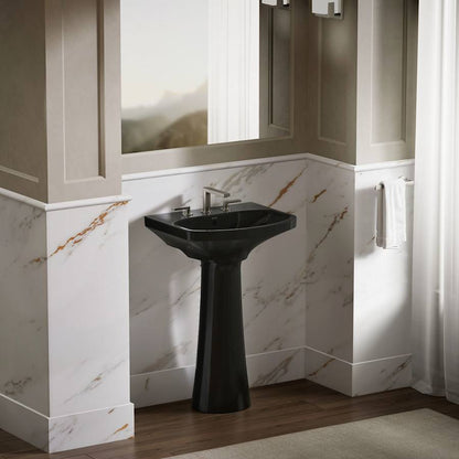 Cimarron 21" Pedestal Bathroom Sink with 3 Holes Drilled and Overflow