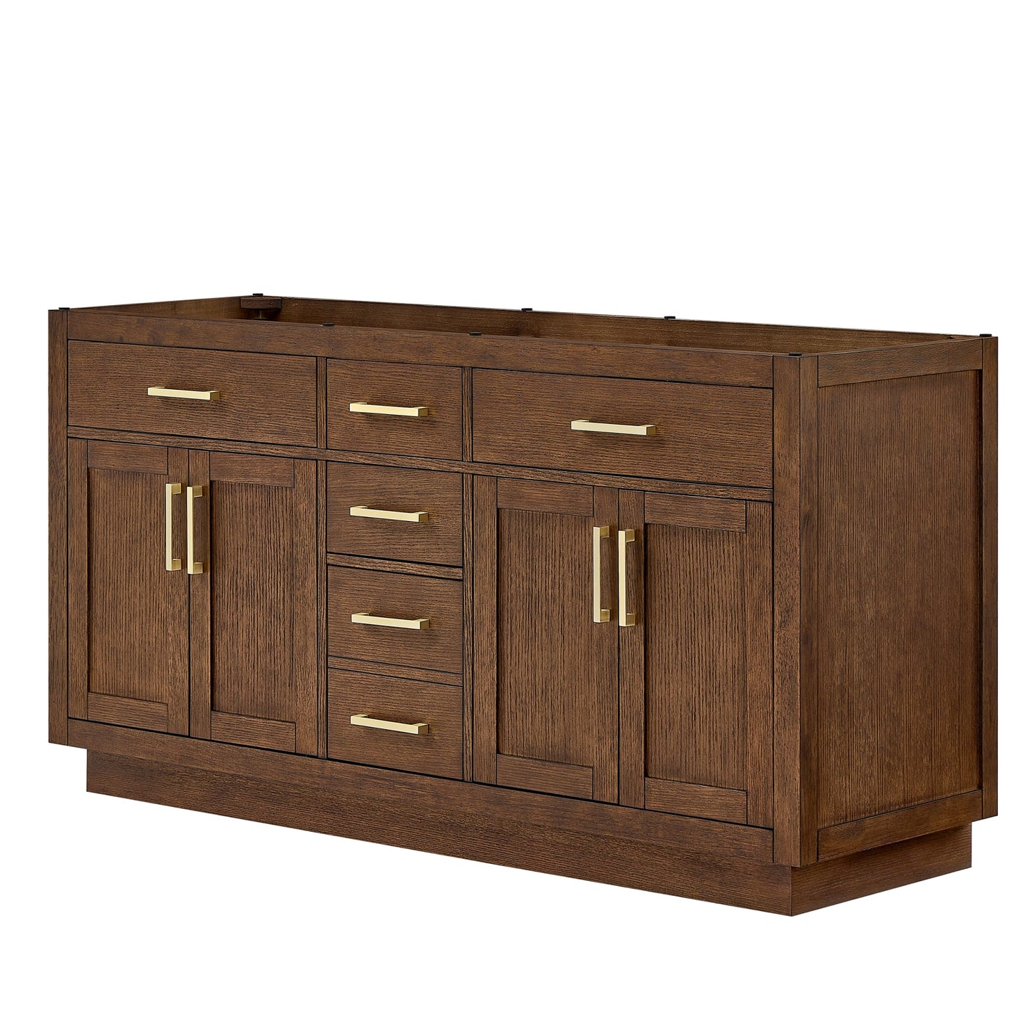 Beckett Double Bathroom Vanity with Toe Kick - 65W x 34.25H x 21.5D