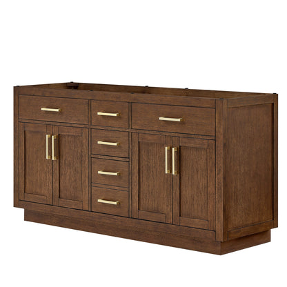 Beckett Double Bathroom Vanity with Toe Kick - 65W x 34.25H x 21.5D