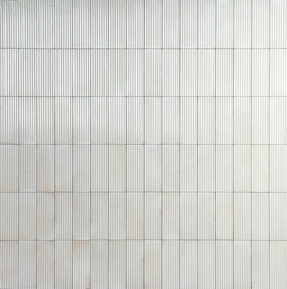 Rice Natural Structure Rectangle, Raked 3X8 Glossy