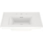 Town Square S 30" Rectangular Fireclay Pedestal Bathroom Sink with Overflow and 3 Faucets Holes at 8" Centers - Sink Only