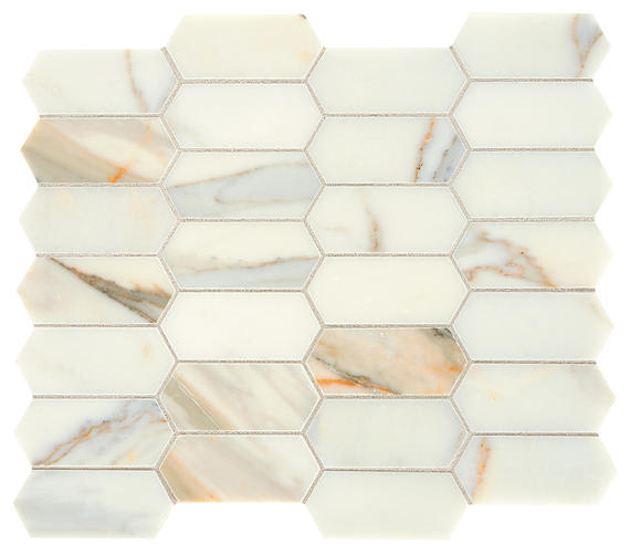 Marble Calacatta Gold Hexagon 2X4 Honed