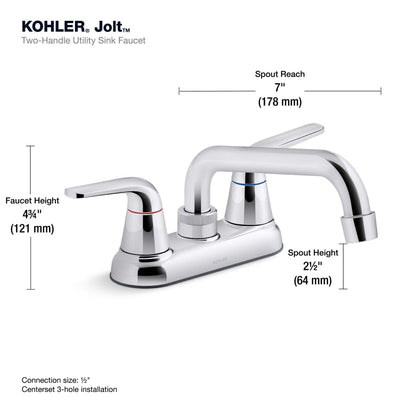 Jolt 4 GPM Widespread Kitchen Faucet - Includes Escutcheon