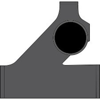 Left No Hub Fitting, 3 x 2 in, No Hub, Cast Iron