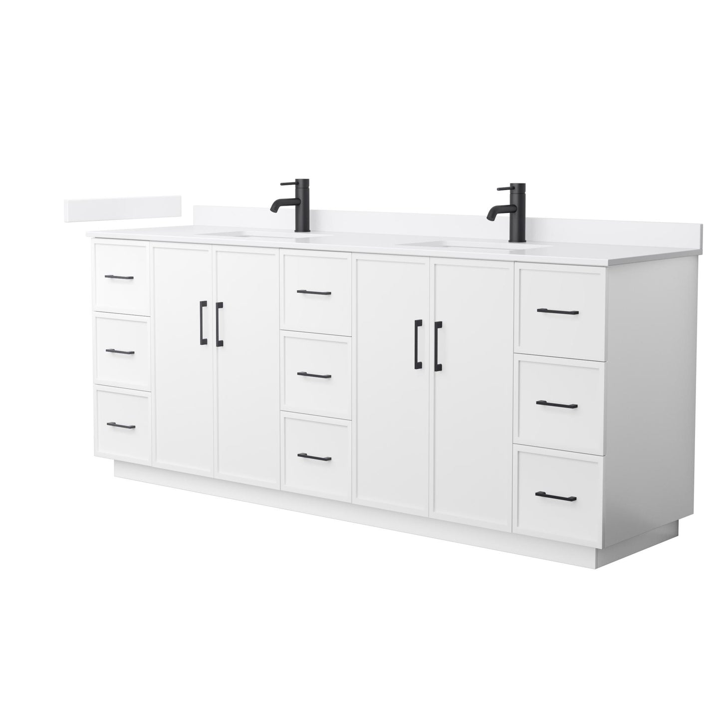 Elan Double Bathroom Vanity with Toe Kick - 84W x 35H x 22D