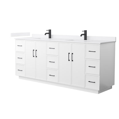 Elan Double Bathroom Vanity with Toe Kick - 84W x 35H x 22D
