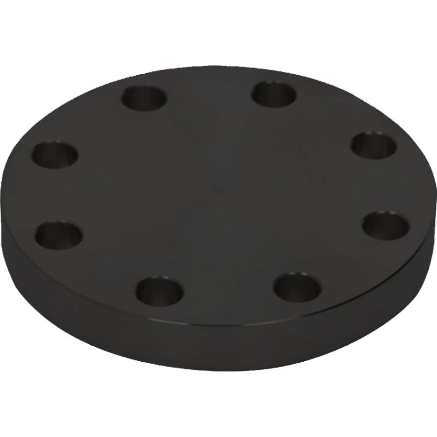 Raised Face Blind Flange, 5 in, 10 in OD, 8 Bolt Holes, 150 lb, Carbon Steel, Buy American