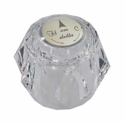 Knob Handle With Button and Set Screw, Acrylic