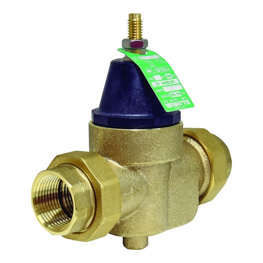 Pressure Reducing Valve, 1 in, Union FNPT, Bronze
