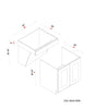Removable ADA Sink Base - 33"W x 34- 1/2"H x 24"D