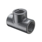 Tee, 1/2 in, FNPT, SCH 80/XH, PVC