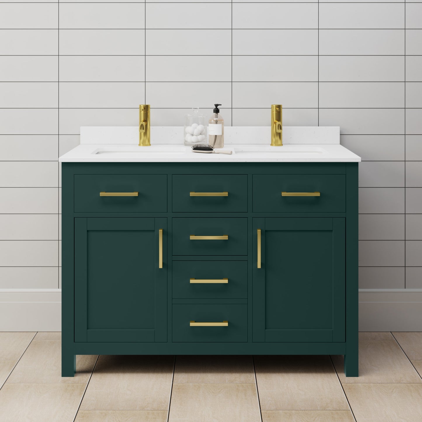Beckett Double Bathroom Vanity - 48W x 35H x 22D