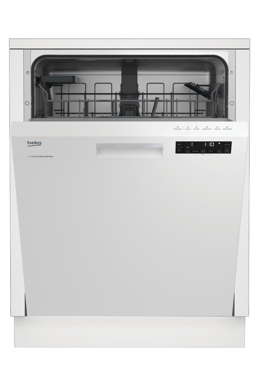 Tall Tub White Dishwasher, 14 place settings, 48 dBa, Front Control