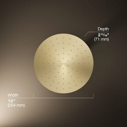 Contemporary Round 10" Single Function 1.75 GPM Rainhead with MasterClean Sprayface and Katalyst Air-Induction Technology