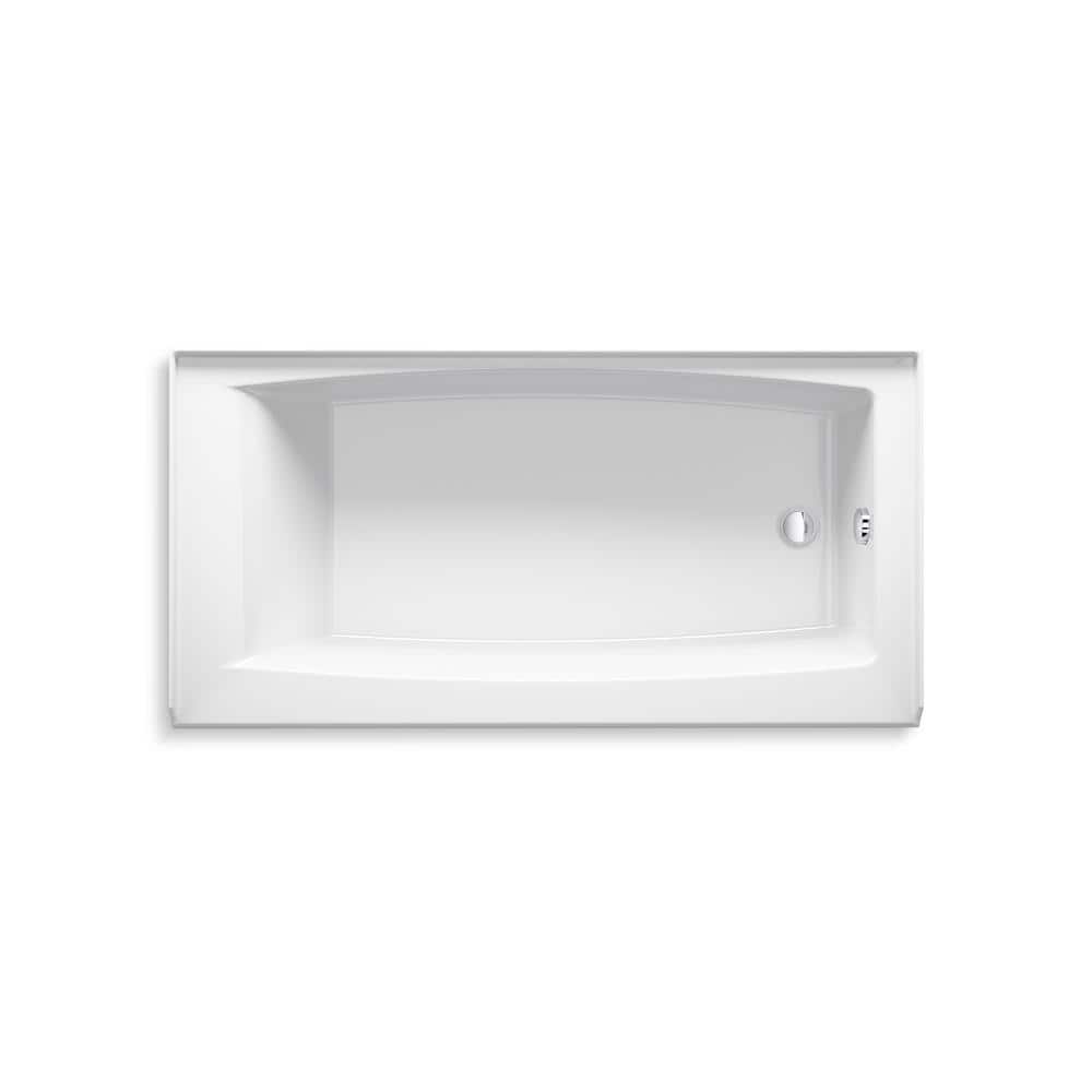 Elmbrook 60 in. x 30.25 in. Soaking Bathtub with Right-Hand Drain in White