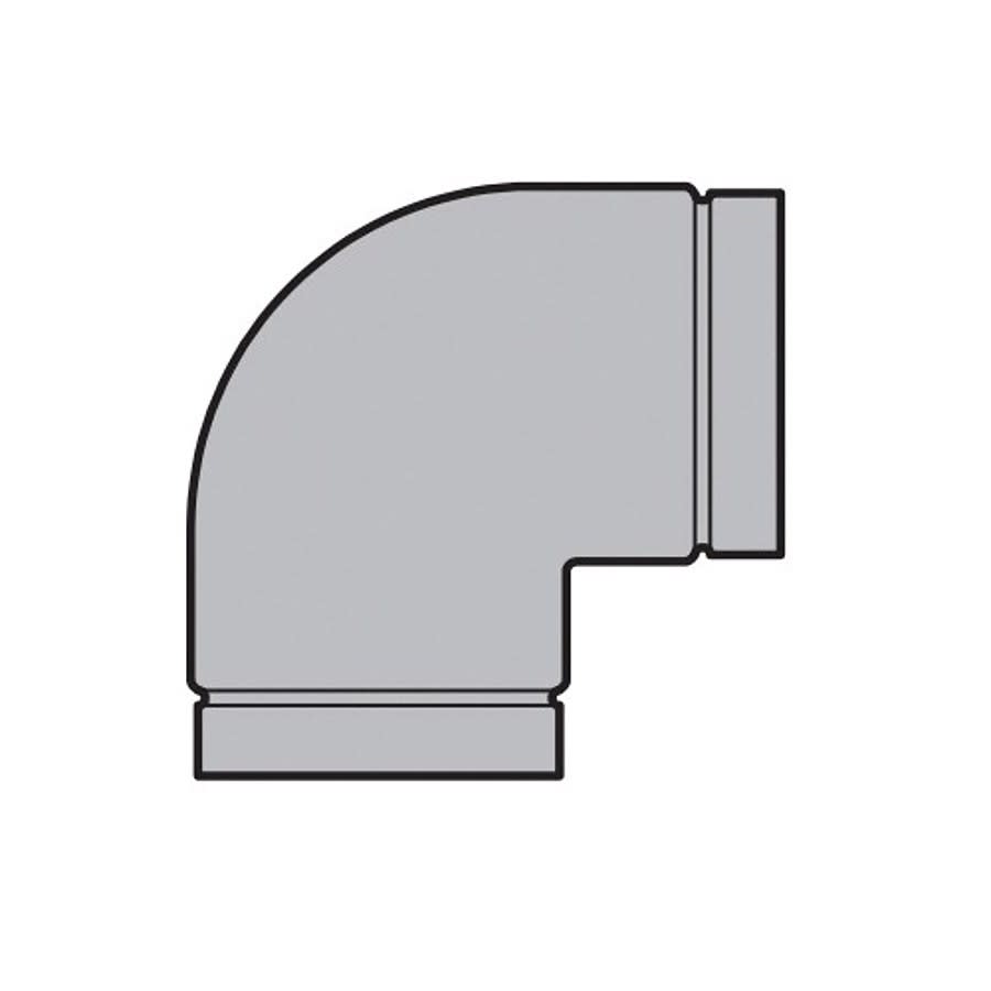 90 deg Elbow, 2-1/2 in, Groove, CPVC, SCH 80/XH