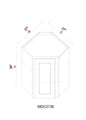 Wall Diagonal Corner Cabinet - 27"W x 36"H x 12"D