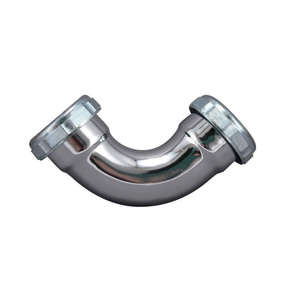 90 deg Tubular Elbow, 1-1/4 in, 22 ga, Chrome