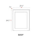 Base Decorative End Panel - 23 1/2"W * 29- 1/2"H * 3/4"D