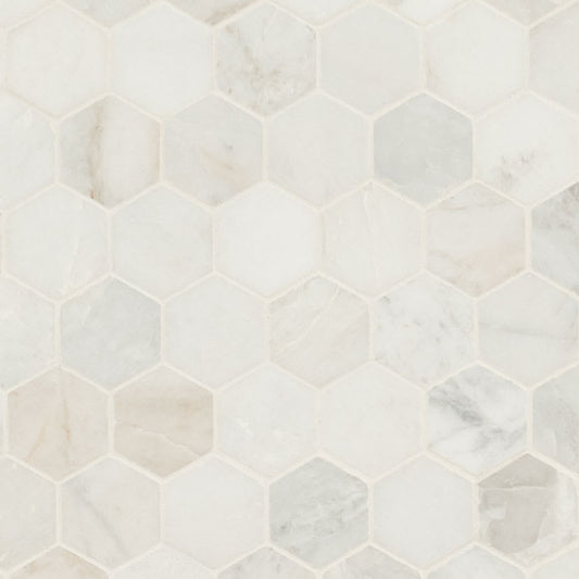 Arabescato Venato 2" Hexagon Honed