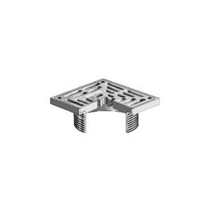 S6 Floor Drain Top, 6 in, Square, Stainless Steel