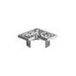 S5 Floor Drain Top, 5 in, Square, Nickel Bronze