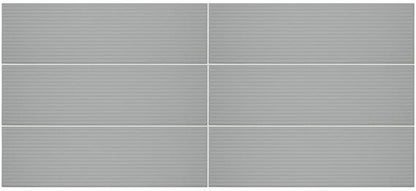Stencil Grey Rectangle, Half Moon 4X12 Matte